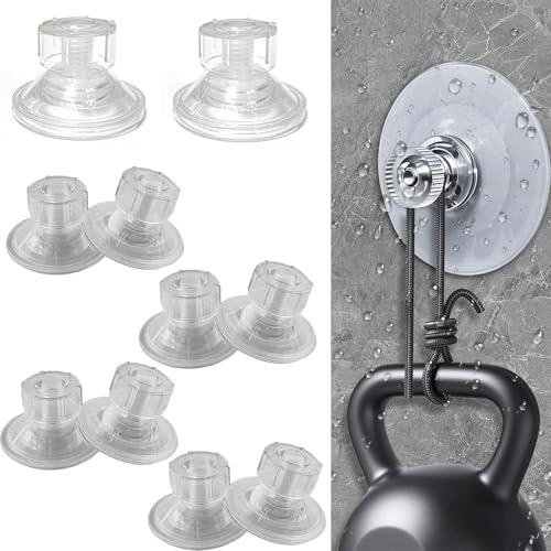 LTSVBO 10 Pcs Motorhome Limpets, Transparent Limpets for Awning, High Grip Suction Cups for Caravan, Campervan, Van Side Fixing, PVC Suction Pads Kit for Canopy, Hanging Organiser(4.7cm)