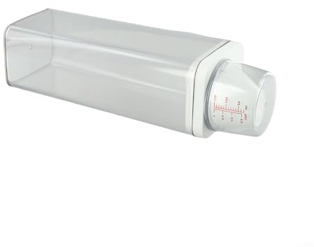 Sisinkal Contenitore in plastica per detersivo per bucato con misurino, ermetico, dispenser di sapone in polvere, con beccuccio per versare, impermeabile, a prova di perdite (1100 ml)