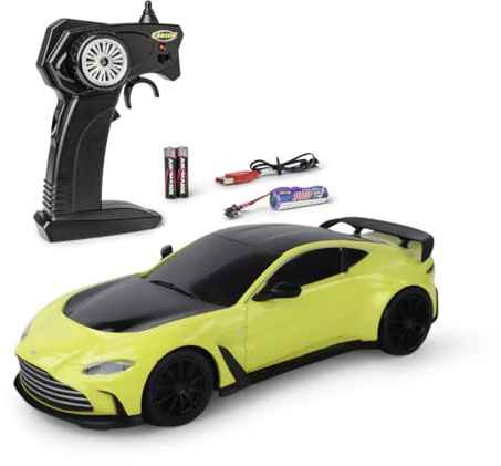 Carson 1:24 Aston Martin Vantage 2.4GHz 100% RTR - Ferngesteuertes Auto, LED-Beleuchtung, Fahrzeit ca. 60 min, RC Auto, RC Fahrzeug, Remote Control, Ferngesteuertes Spielzeug