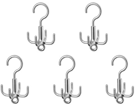Bosiyrggrl Space Saving Wardrobe Organizer Bag Shoes Scarf Hanger Hanging Holder Clothes Rack 5Piece