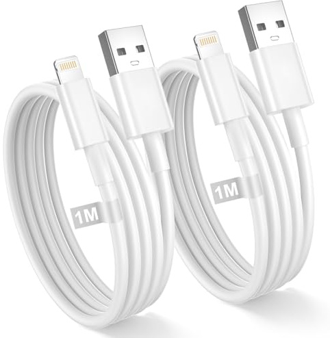 iPhone Charger Cable 1M 2Pack, [Apple MFi Certified] USB to Lightning Cable Fast Charging Lead, 2.4A Lightning Fast Charger Cable Wire for iPhone 11 12 13 14 Pro Max XS XR X 8 7 6 Plus 5,iPad and iPod
