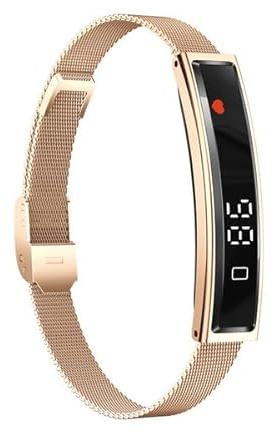 Smartwatch Smartband Damen Elegantes Golden Armband Gesundheitsüberwachung Schrittzähler Schlafanalyse Sportuhr mit Benachrichtigungen Android iOS Pulsdruckmessung Anwendung Blutsauerstoffsättigung