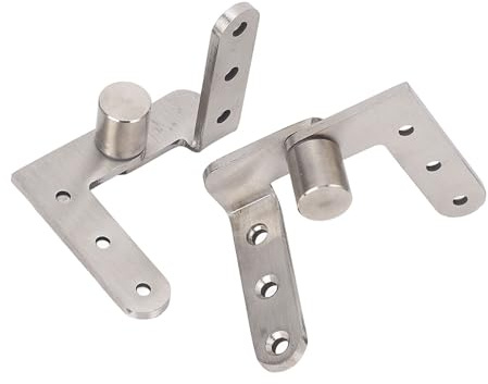 VBESTLIFE Bisagras Pivotantes para Puerta Bisagra Empotrada Giratoria de 270 Grados de Acero Inoxidable Resistente para Puerta de Gabinete, Izquierda Derecha, Carga Máxima 130 Libras, Plata