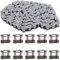 QAZAKY 415 Chain 110L Link Heavy Duty for 49cc 50cc 60cc 66cc 70cc 80cc 2-stroke 4-stroke Engine Motor Motorized Bicycle Mini Pit Dirt Bike Scooter ATV Minibike Chopper Motorcycle Motorbike 415-110L