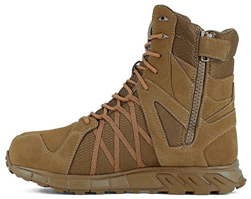 Reebok Trailgrip Herren Sicherheitsschuh 20,3 cm, wasserdicht, isoliert, taktischer Stiefel mit seitlichem Reißverschluss, militärisch und taktisch, Coyote, 9.5 US