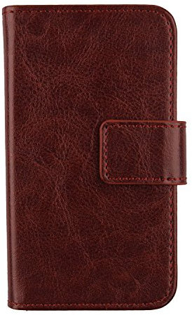 Gukas PU Leder Tasche Hülle Für Cat S31 4.7 Handy Flip Design Brieftasche mit Karten Slots Schutz Protektiv Case Cover Etui Skin (Farbe: Braun)