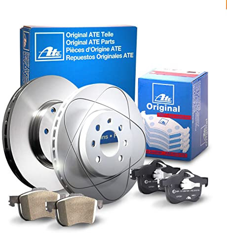 ATE 2 Bremsscheiben Ø239 Voll + Bremsbeläge für VW Golf 2 Golf 3 1H1 Vento 1H2
