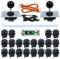 SJJX 2 Player Arcade Game DIY Kit Arcade Matt Frosted Black Button Twins USB Encoder Zero Delay 4&8 Way Arcade Fighting Joystick Controller For PC MAME Respberry Pi Retropie
