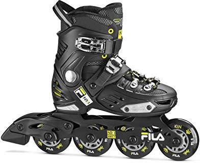 FILA SKATES 010620130 NRK JUNIOR Inline Skate Kid Black/Lime Größe S 28-31