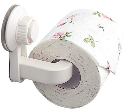 DINGZHAO Toilettenpapierhalter Ohne Bohren, Selbstklebend Toilettenpapierrollenhalter Klopapierhalter, Wc Halter Rollenhalter Klorollenhalter Papierhalter für Küche und Badzimmer (Weiß)