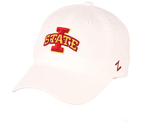 Zephyr NCAA Iowa State Cyclones Mens Adjustable Scholarship Hat White, Iowa State Cyclones White, Adjustable