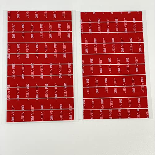 Official Plates Ltd 20 x 3M Sticky Pads for Number Plate, Double Sided Self Adhesive, 90x15x1.1