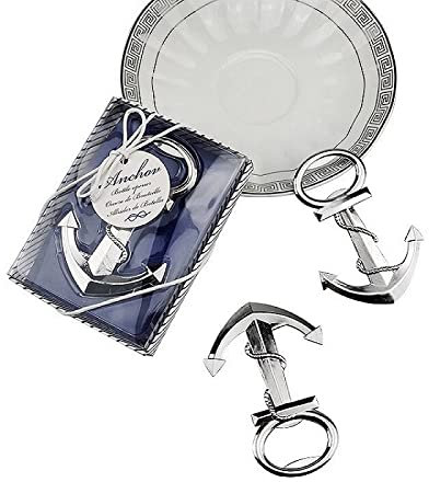 Crysdaralovebi 100 Set Einzigartiger Anker-Stil Korkenzieher Flasche Bier Weinöffner Brautdusche Hochzeit Party Gastgeschenk Kreatives Geschenk (Silber)