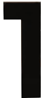 HASWARE Numero civico 7,5 cm, lettere autoadesive per porta appartamento, numeri stradali, decorazione alla moda, acrilico (1, nero)
