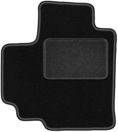 Velours-Fahrermatte passend für Suzuki Celerio 2014-, Schwarz, LUX | passend für Schrägheck; Velours-Teppich (Polypropylen), ca. 6,5 mm; rutschfest, Universal-Befestigungen