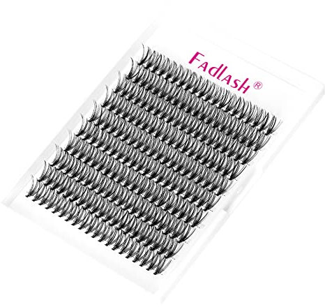 Cils Cluster FADLASH DIY 20 Root Extension Cils Individuels Volume Russe Cluster Faux Cils Individuelle Noir Mat Bouquet Cils 0.07-D Curl Longueur Unique(DH-20D-0.07D, 15mm)