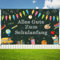 Einschulung Deko Banner 2025, Alles Gute Zum Schulanfang Banner, Einschulung Mädchen Deko für Schulanfang Junge Mädchen 180 * 110cm Grün