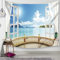 Gualiy Wandteppich Meer 240x220cm, Wandbehang Himmel Landschaft Tapisserie Waschbar Polyester Stoff Wandtuch für Wohnzimmer Schlafzimmer