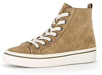 Gabor Damen High-Top Sneaker, Frauen Halbschuhe,Wechselfußbett,Best Fitting,Freizeitschuhe,Laufschuhe,schnürschuhe,Lion (Panna),37 EU / 4 UK