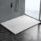 Rainsworth SMC Duschwanne 120x90 cm, Rechteckig Duschwanne mit Abdeckung, Duschtasse Steinoptik mit Antirutsch Sechseckige Textur, Weiß Duschbecken
