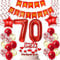 Deko 70. Geburtstag frauen Rot,Geburtstagsdeko 70 jahre frauen Luftballons 70 Geburtstag dekoration Rot,Folienballon 70 Geburtstag deko frauen Rot Tortendeko 70 Geburtstag frau deko rot