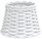 vidaXL Abat-Jour Blanc Ø20x15 cm Osier, Abat-Jour de Lampe de Table, Abat-Jour de Lampe Suspendue, Abat-Jour Blanc, Abat-Jour de Lampe de Chevet