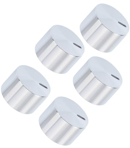 Healvian 5 Stück Aluminiumlegierung Herdknöpfe Brenner Bedienknöpfe Ersatz Drehregler für Gasherd Passform für Küche und Kochfeld