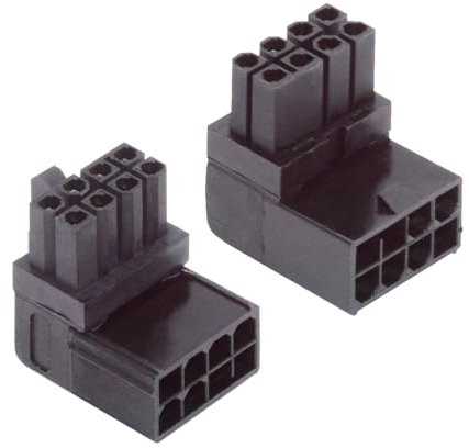 cablecc 2pcs/Lot 90 Grad nach Oben abgewinkelter ATX 8p männlich bis weiblicher Power -Header -Adapter für GPU -Grafikkarte