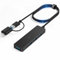 Aceele Hub USB A 3.0 con 4 Puertos USB-A y Adaptador A a C, 5Gbps USB Splitter con Cable de 120cm de Largo, Multipuerto Concentrador de Datos de Plástico para PC, Portátiles, Mac Pro/Air y Más