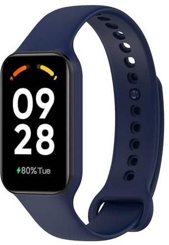 Yisica Correa Compatible con Xiaomi Smart Band 8 Active/Redmi Smart Band 2 Mujer Hombr, Pulsera de Repuesto de Silicona Suave para Xiaomi Smart Band 8 Active (Azul)