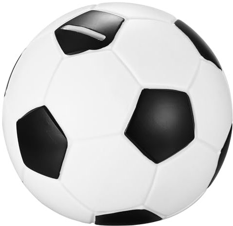 Spardose Fußball Sparschwein, Spardose Fussball Piggy Bank, Spardosen schwarz weiß, Spardose Erwachsene Fussball Geschenke Jungen, als Dekoration, 14x14x15cm