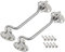 ZiYuya 2pcs Loquet à crochet et à œillet, crochet de porte en acier inoxydable, loquet à œillet Serrure de Porte de Grange crochets crochet et loquet à œillet pour portails en fenêtre loquet 6 Inch