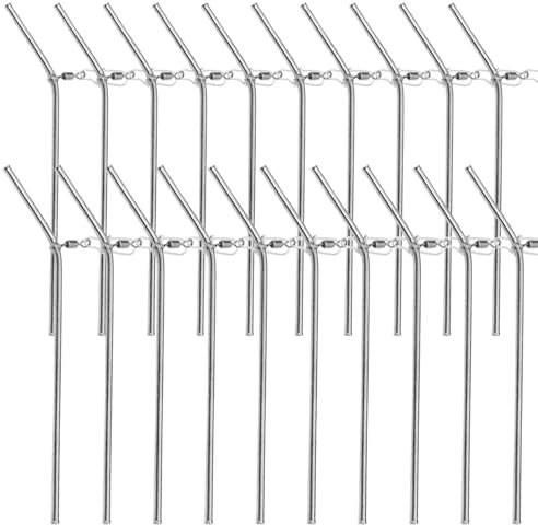 Asfrode 20 Stück Anti Tangle Boom 9cm/12cm, Kupfer Sleeves Angeln Set Durchlaufröhrchen Feeder Karpfen Zubehör Feeder Angeln Grundangeln Futterkorb Angeln