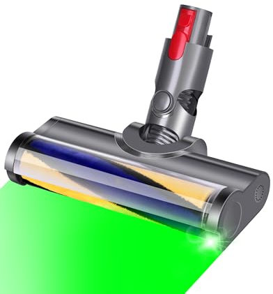Brosse pour Dyson V7 V8 V10 V11 V15 Tête de Brosse Aspirateur LED Révéler la Poussière Invisible Embout Aspirateur pour Dyson pièces détachées pour Sols Durs et Moquettes