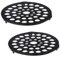 SUMTree 2 Stück Rund Gusseisen Grillrost Dutch Oven Stapelrost Schwarz Ofenrost Kaminrost Ascherost Feuerrost mit 3 Beinen Gussrost für Grill und Ofen Als Topflappen und Untersetzer Durchmesser 20,5cm