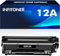 12A Q2612A Tonerkartusche Ersatz für HP 1010 1012 1015 1018 1020 1022 3015 3020 3030 3050 3050Z 3052 3055 M1005MFP M1319MFP Drucker (Schwarz, 1-Pack)