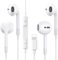 2 Pack iPhone Kopfhörer mit Kabel, In-Ear Kopfhörer [MFi-Zertifiziert], Kabelkopfhörer mit Mikrofon und HiFi Stereo Ohrhörer für iPhone 14/11/13/12 Plus Pro Max/XS/XR/SE/Plus/iPad Unterstützt alle iOS