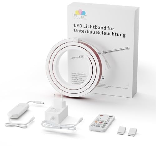 SIBI LIGHTING LED Unterbauleuchte, Dimmbar Led Lichtleiste Küche Selbstklebend (Fernbedienungsmodell)