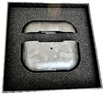 Forged Carbon AirPods Pro 2 Case Hülle - unterstützt kabelloses Laden - Ultra dünn und stabil - nur für Apple AirPods Pro der 2. Generation (2022) (Matt)