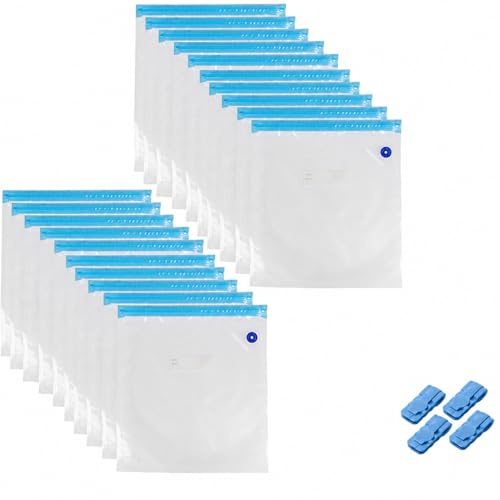 Aboiledy 20pcs für Druckerverbrauchsmaterial, 30 X 34 cm, Vacuum Bags für 3D-Druckerfilament, Wiederverwendbare Vakuum-Kompressions-Aufbewahrungsbeutel