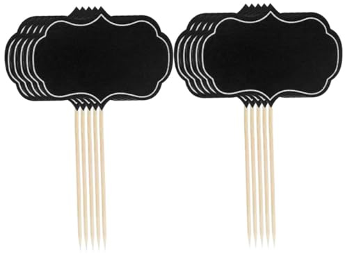 JOINPAYA Kreidetafel Cupcake Picker 48 Stück Beschreibbare Schilder mit Umweltfreundlichem Material für Hochzeit Buffet und Geburtstagsfeier