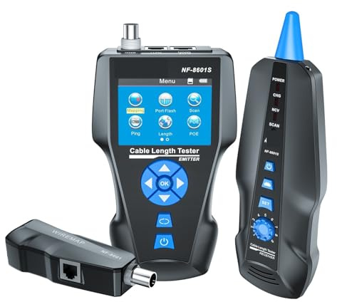 NF-8601S Kabeltester Netzwerkkabel-Tracker mit PoE/PING-Funktion Lan-Messtester Längenmessung Wiremap-Tester