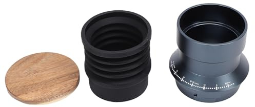 Ausla Single Dose Hopper, Aluminum Alloy and Wood, Zero Retention Coffee Grinder Accessory, Suitable for Eureka Mignon and Fellow Ode 58mm 54mm Grinders
