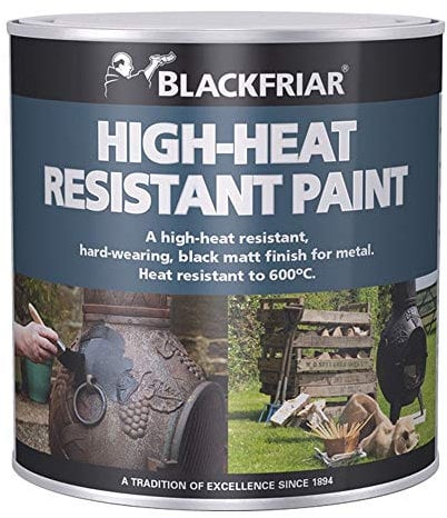 Blackfriar BKFHRB500 Heat Resistant Paint 500 ml, Black