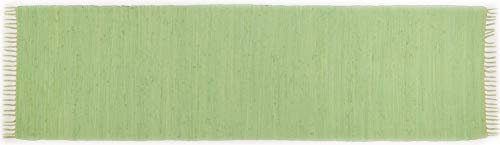 Theko Happy Cotton Teppich 100% Baumwolle 300_Green Galerie 70x250 cm