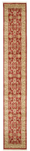 RugVista Ziegler Kaspin, Teppich, / Kazak, 500 x 80 cm, Rechteckig, Niedriger Stapel, Wohnzimmer, Esszimmer, Schlafzimmer, Küche, Diele, Nur chemische Reinigung, Oeko_tex_100, Rot