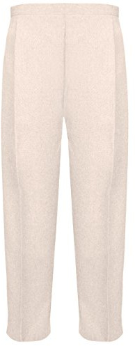 MyShoeStore Pack of 2 Ladies Half Elasticated Trouser Womens Stretch Waist Casual Office Work Formal Pull On Trousers Straight Leg Pants Bottoms with Pockets