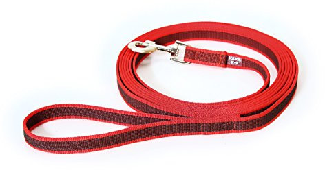 IDC Color & Gray gumierte Leine, 20 mm x 5 m mit Schlaufe, Rot-Grau