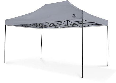 All Seasons Gazebos 3x4.5 Fully Waterproof Pop up Gazebo With Accessories - Metallic Grey