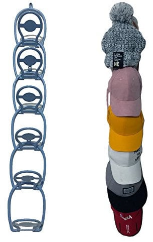 Tincogo Blaue Tür & Wand montierten Hut Rack Baseball Cap Halter Organizer Blau